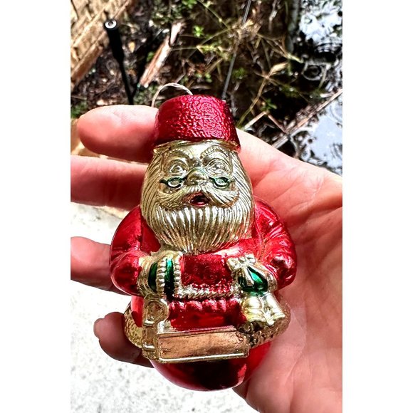 Vintage 90's Christmas Ornaments Set of 3 Santa Claus Train Fire Truck Festive - Picture 5 of 12